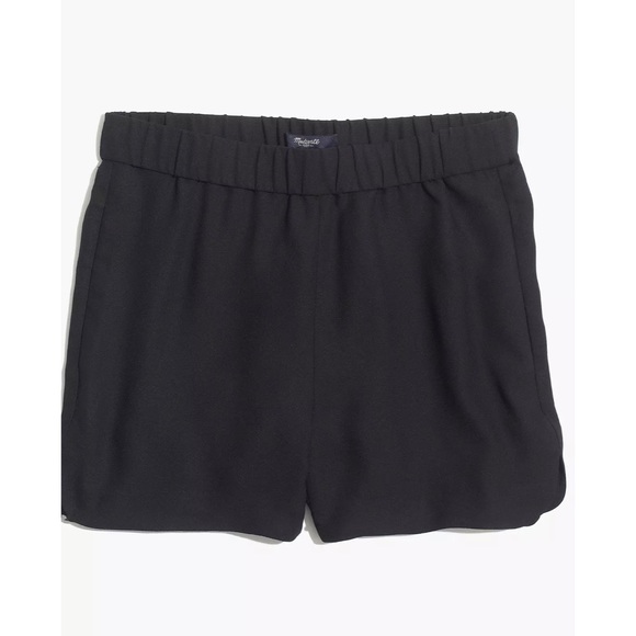 Madewell Drapey Pull-On Shorts in True Black Women’s XXS - Picture 3 of 9